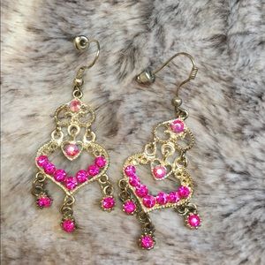 Pink earrings